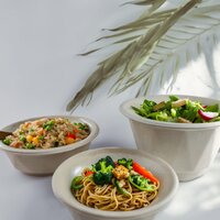 500ML Kohinoor Round Bagasse Bowl with Lid
