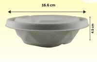 500ML Kohinoor Round Bagasse Bowl with Lid