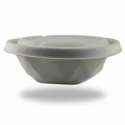 600ML Kohinoor Round Bagasse Bowl with Lid