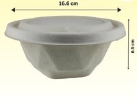750ML Kohinoor Round Bagasse Bowl with Lid