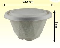 1000ML Kohinoor Round Bagasse Bowl with Lid