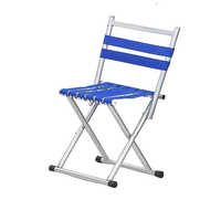 Camping Chair Stool - Metal Tripod Stand, Cloth Material Seating , Different Sizes Available, Sleek Silver Color, Designed For Commercial Use