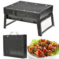 Foldable Charcoal Barbeque Grill - High-quality Iron, Standard Size | No Installation Required, Ideal For Hotels And Outdoor Events