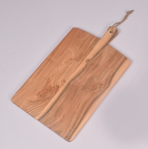 18" Wooden Chopping Board With Original Finish - Color: Brown