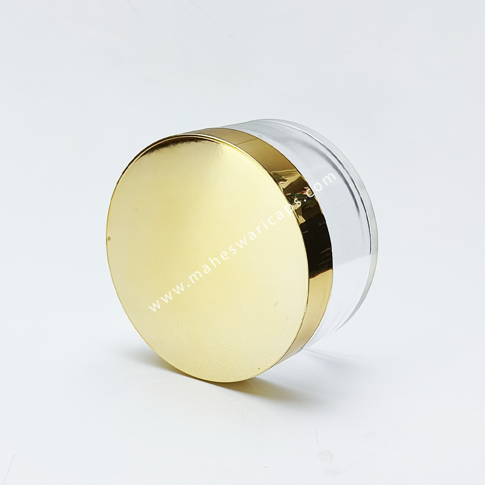 200gm Acrylic Transparent Jar with Gold Cap