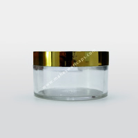 200gm Acrylic Transparent Jar with Gold Cap