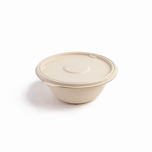 750ml Premium Sugarcane Bagasse Meal Bowl With Lid