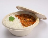 750ML Premium Sugarcane Bagasse Meal Bowl with Lid