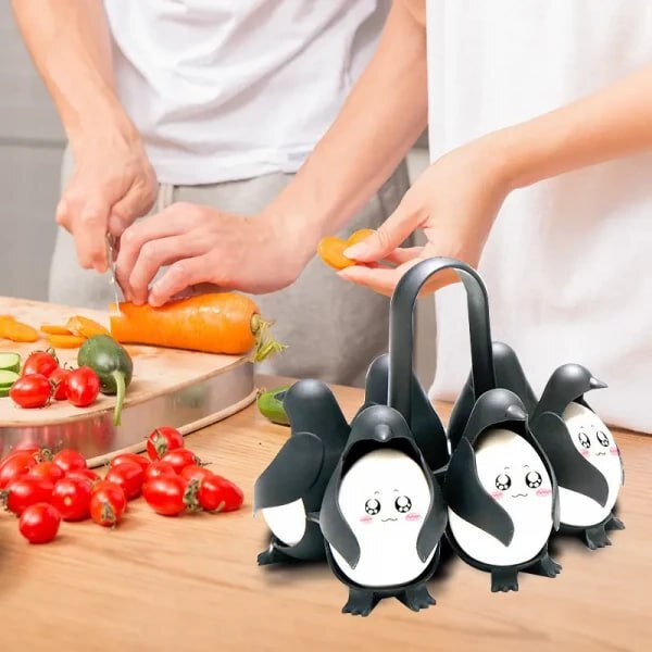 SILICONE PENGUIN EGG BOILED EGG STAND