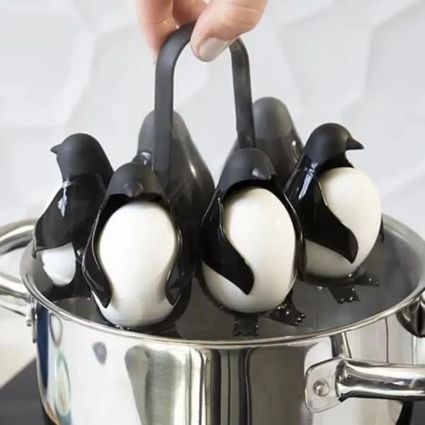 SILICONE PENGUIN EGG BOILED EGG STAND
