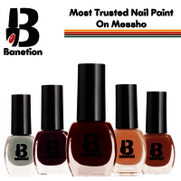 Banetion Dark Matt Shade Long Lasting Nail Paint Color Code: 200 + Colors