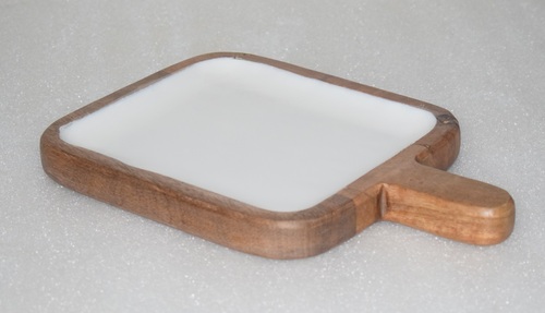 Mango Wooden Chopping Board With White Enamel