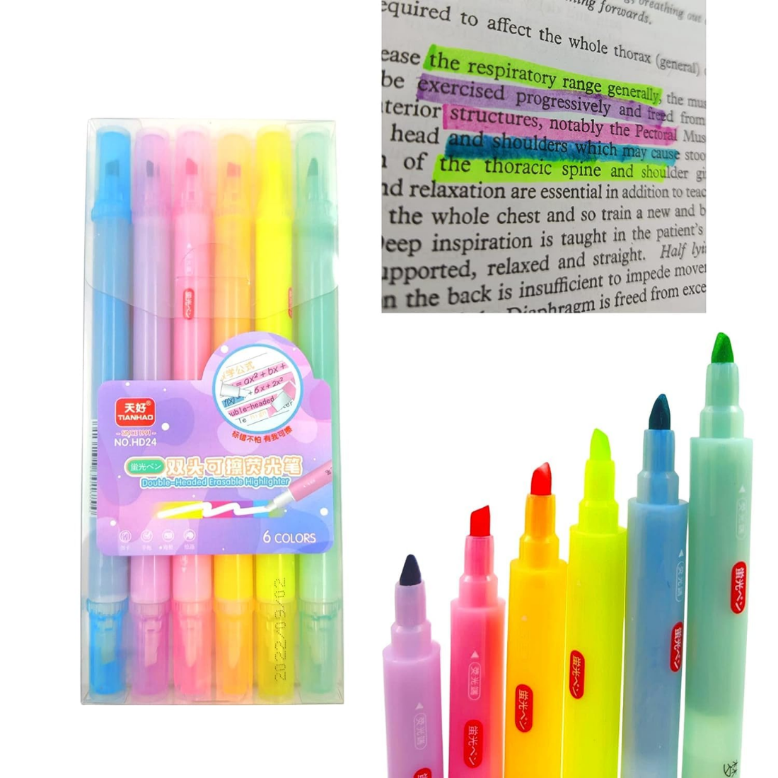 Eraseable highlighter pen