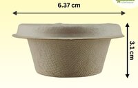 60ML Premium Sugarcane Bagasse Dip Bowl with Lid