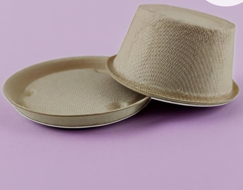 60ML Premium Sugarcane Bagasse Dip Bowl with Lid
