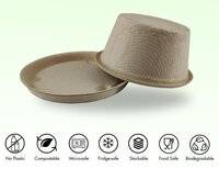 60ML Premium Sugarcane Bagasse Dip Bowl with Lid