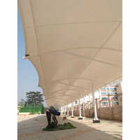 Pvc White Tensile Parking Structure - High-quality Pvc Roof, Custom Dimensions, Elegant White Color, Durable And Versatile For Villas And Warehouses