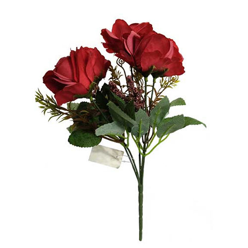 Durable 25Cm Artificial Rose Bunch With 5 Head