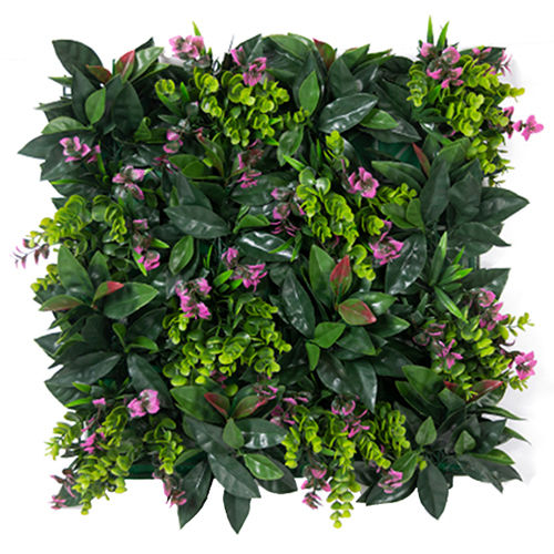 Durable Uv Coated Artificial Vertical Mat With Pink And Green Flower