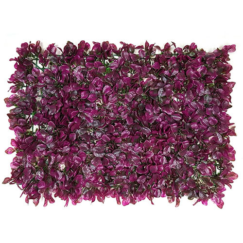 Durable Non Uv Artificial Vertical Garden Mats With Purple Leaves