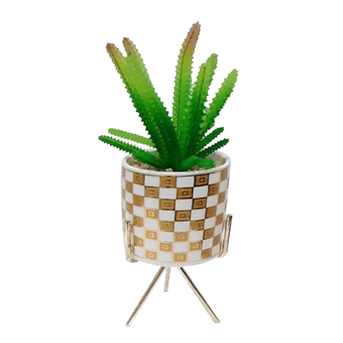 Artificial Cactus Succulent Plant With Ceramic Pot