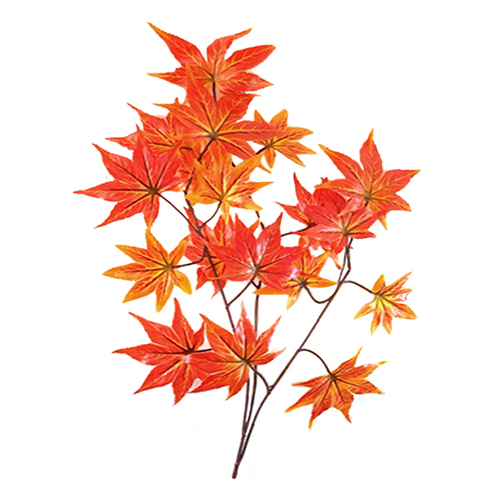 60cm Artificial Maple Leaves Spray For Decoration