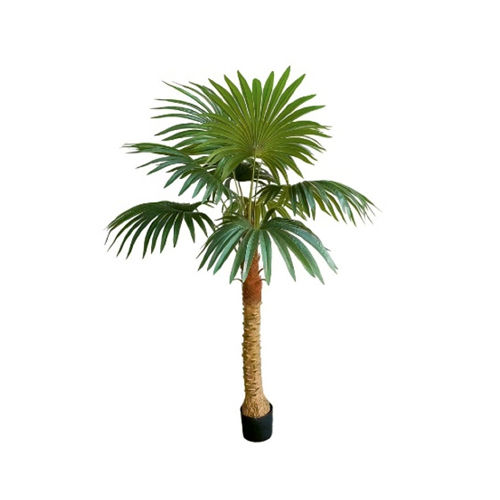 Durable 5 Ft Artificial Fan Palm Tree With Pot