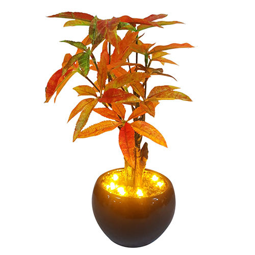 Durable 30Cm Artificial Maple Bonsai With Led Light