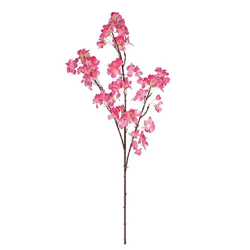 Durable 44 Inch Artificial Pink Peach Blossom Flower Stick