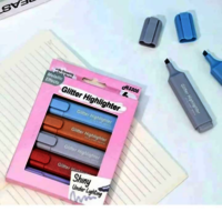 Glitter highlighter pen