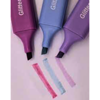 Glitter highlighter pen
