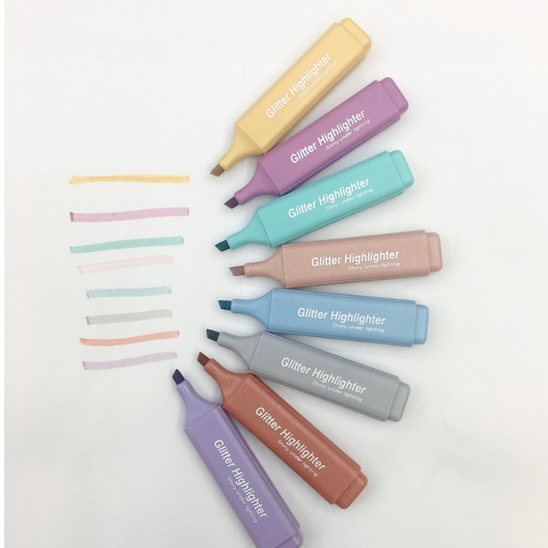 Glitter highlighter pen