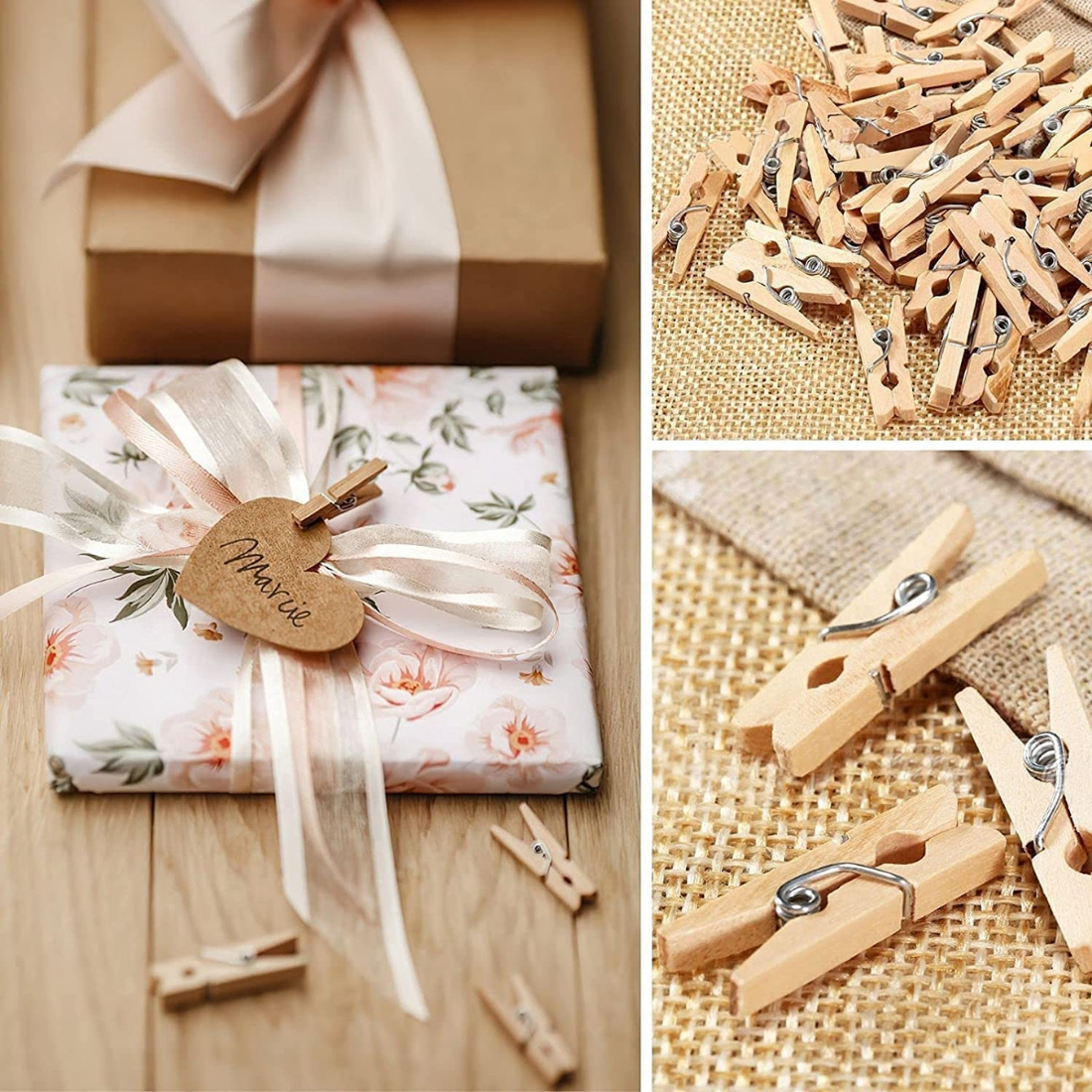 wooden clips