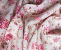 Madhav Fashion Floral Pink Poly Pashmina Print Fabric - Attributes: Comfortable & Soft