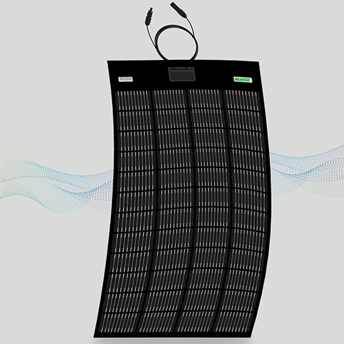 Black 140Wp 48(4X12) Cells Mono Perc Flexible Light Weight Solar Module