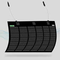 105wp 36s (6x6) Cells Mono Perc Flexible Light Weight Solar Module - Color: Black