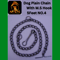 Plain Twisted Iron Dog Chain With MS Hook