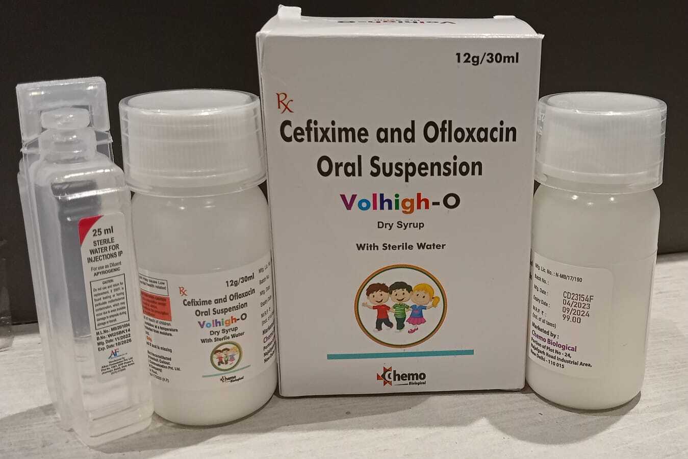 Cefixime 50mg + Ofloxacin 50mg  ORAL SUSPENSION