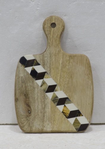 Wooden Chopping Board With Tiles Enamel