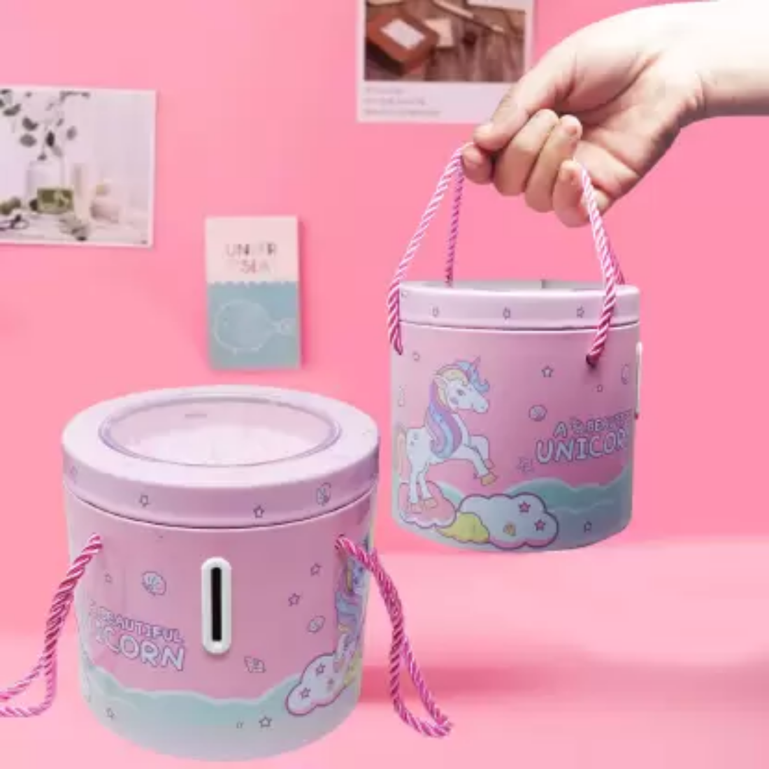 unicorn round shape money bank