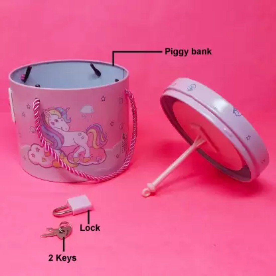 unicorn round shape money bank