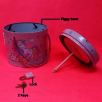 unicorn round shape money bank