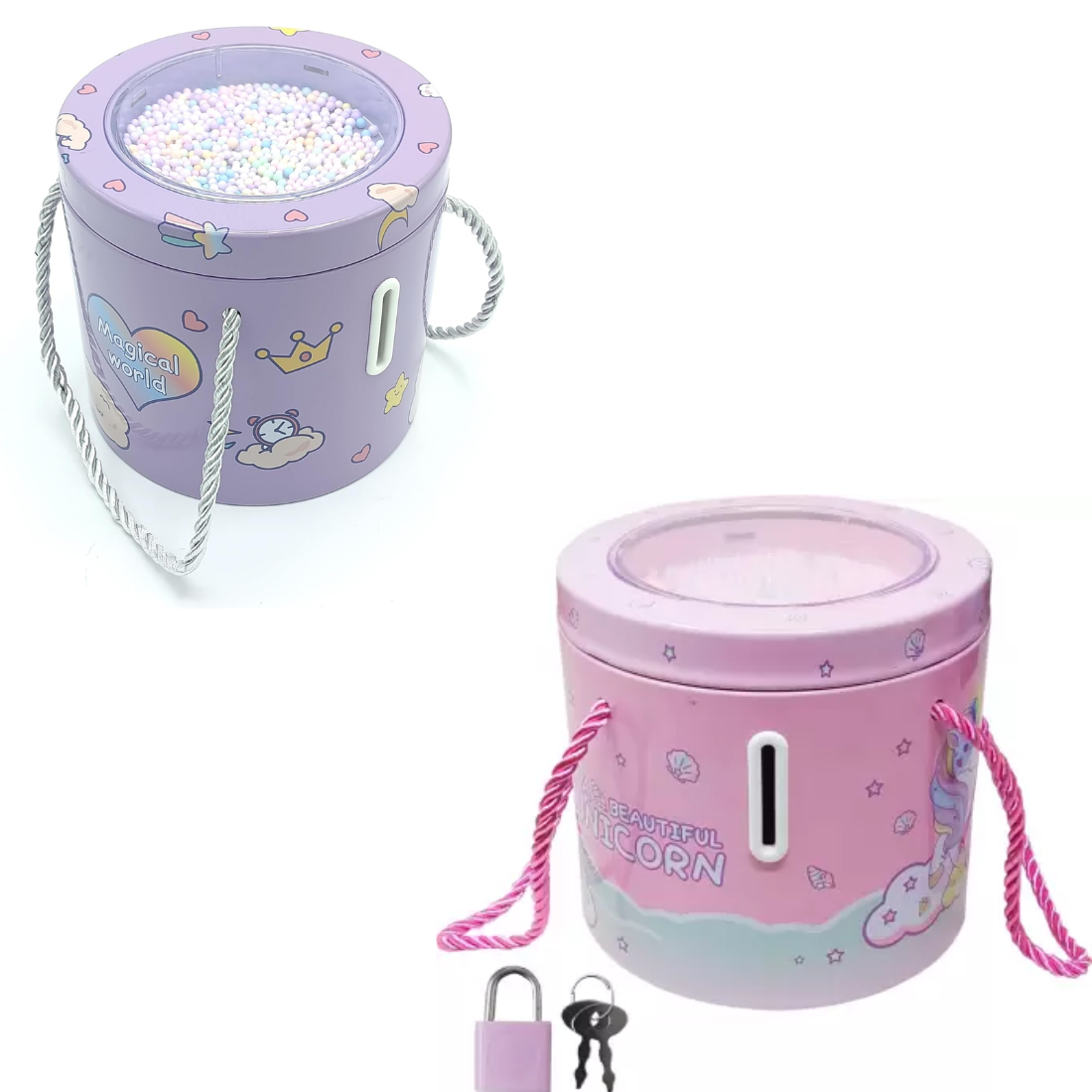 unicorn round shape money bank