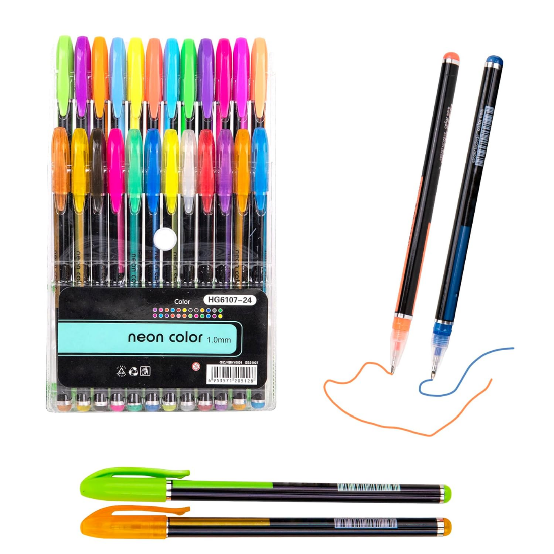 Neon colour pen 24