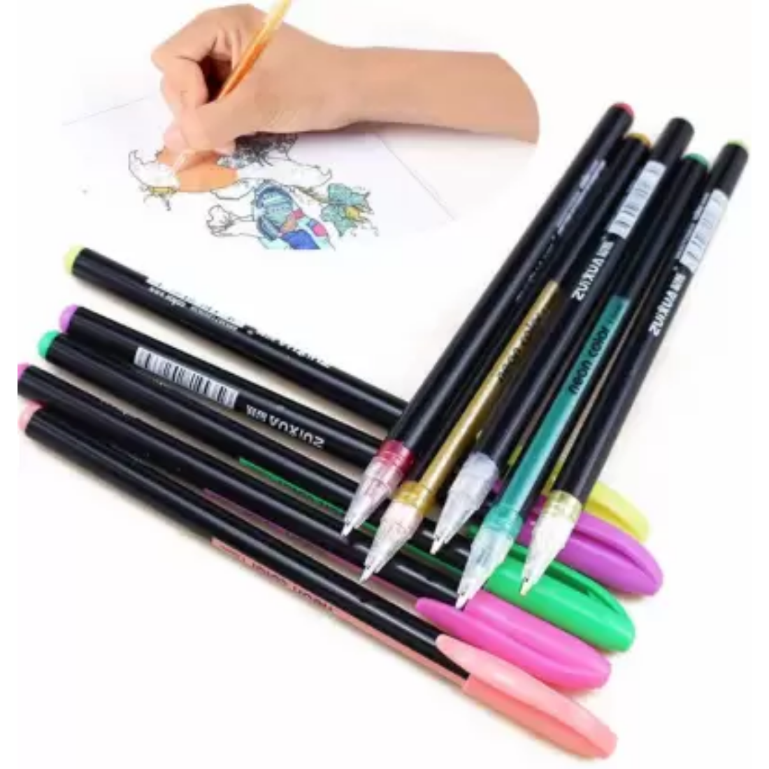 neon colour pen 12