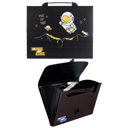 Space black document folder