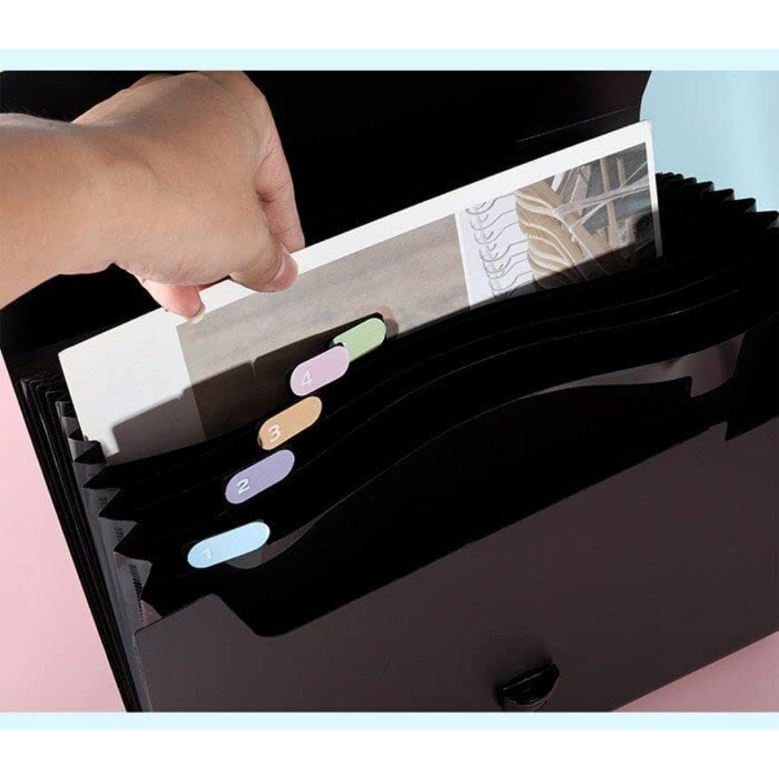 Space black document folder