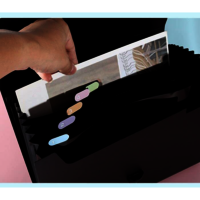 Space black document folder