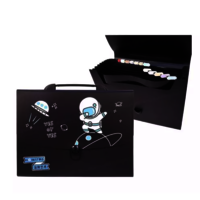 Space black document folder