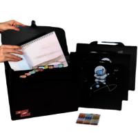 Space black document folder